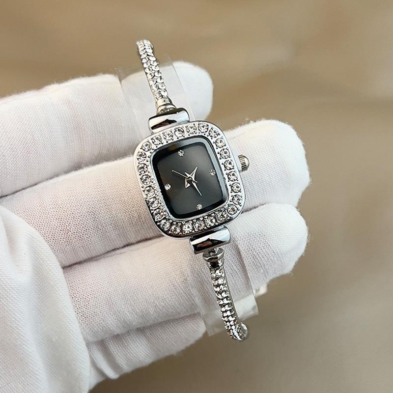 Diamond Bracelet, Small Square Watch, Niche Light Luxury Bracelet, High-end Temperament Women's Watch
