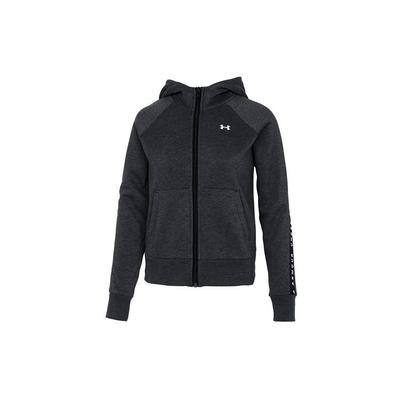Taped Fleece Full-Zip Hooded Jacket Women Outerwear Gray 1328859-002