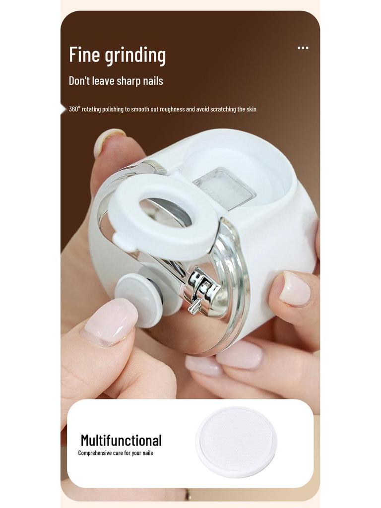 Rechargeable 2-in-1 Electric Nail Clipper & Grinder for Kids - Portable, Lithium Battery