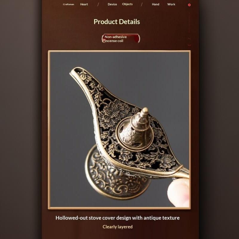 Horký výprodej Antický styl Lampa Kovový kadidelník Svíčka vonná & nevonná Držák na svíčku Domácí dekorace Dárek Arabský kadidelník