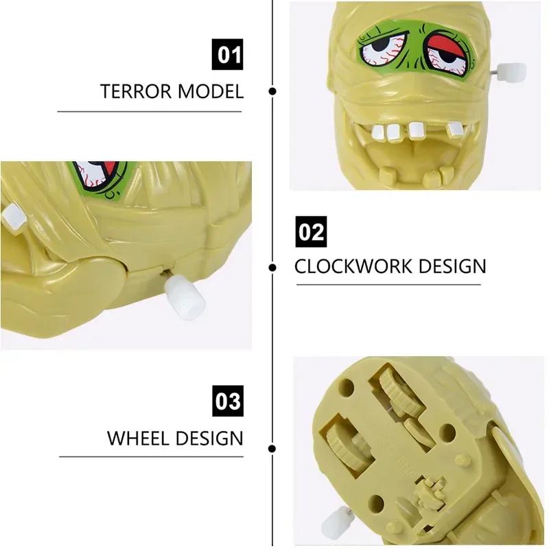 1pc Halloween Running Skull Pumpkin Mummy Broken Hand Wind Up Toys Interesting Children's Toys Halloween Party Gifts For Kids