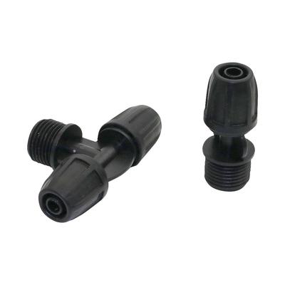 2 Pcs 1/2" Male Thread To 8/11mm Hose Connector Garden Drip Irrigation Hose Splitters with Lock Nut Watering Pipe Fitting