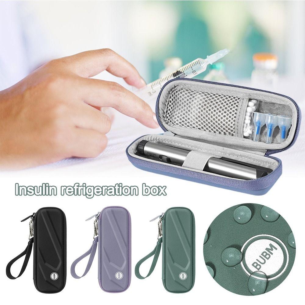 EVA Insulin Cooling Bag Waterproof Thermal Insulated Translation Pen Storage Bag with Gel Pocket Pill Protector for Diabetics