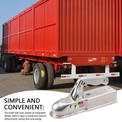 Trailer Hitch Coupler 1.97 Inch Heavy Duty Attachment Trailer Ball Cover Coupler Connector For Rv Truck Car Boat Caravan Tow Atv