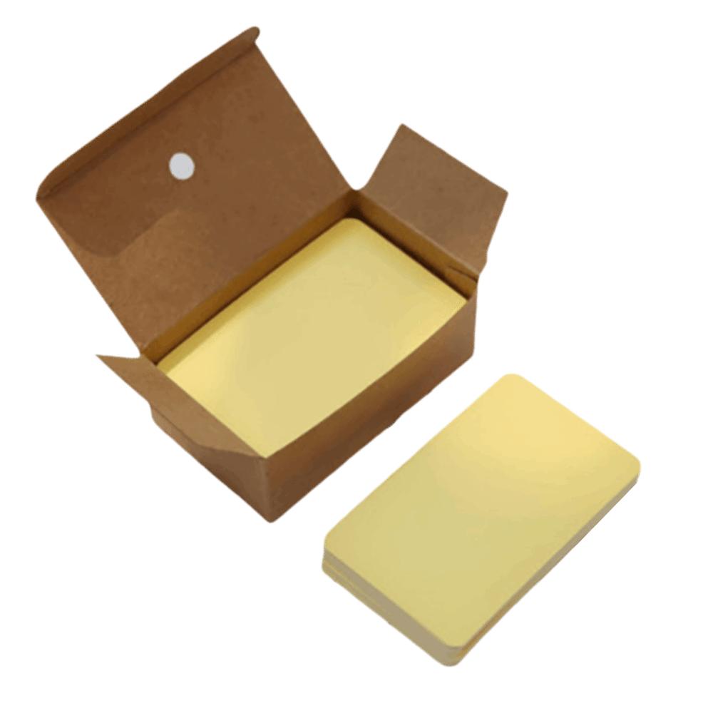 100pcs/box Kraft Paper Card Blank Business Card Message Thank You Card Writing Card Label Bookmark Learning Card