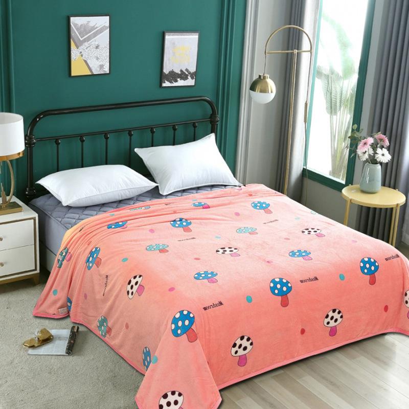 

Одеяла из фланели, утолщающие домашние офисные диванные спальные теплые модные удобные мягкие цветочные постельные принадлежности класса люкс для взрослых и детей, универсальная кровать 1.2x2.0m