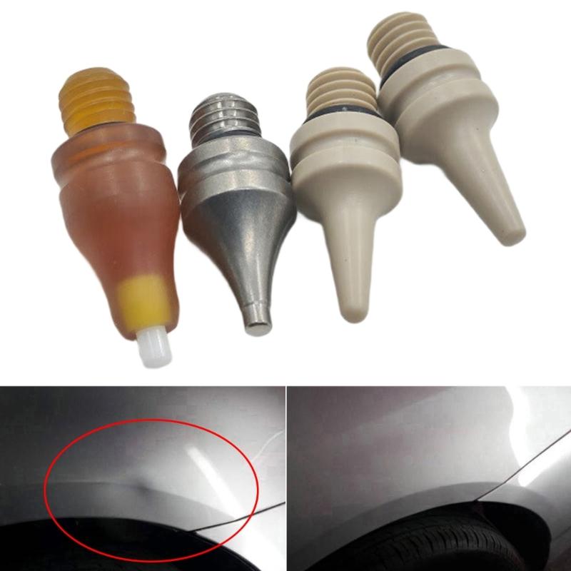 4pcs Repair Tapping Head Car Dents Repair Leveling Pen Tip Dents Remover Accessories Sheet Metal Dents Repair Hammer Head