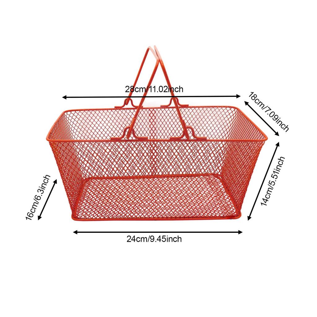 Shopping Basket Sturdy Supermarket Carry Basket for Bar Retail Store Grocery