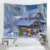 1Pcs Blue Sky And Snow Wall Hanging Tapestry Christmas Wall Hanging Tree Wall Hanging Gorgeous Christmas Tree Fireplace Gifts