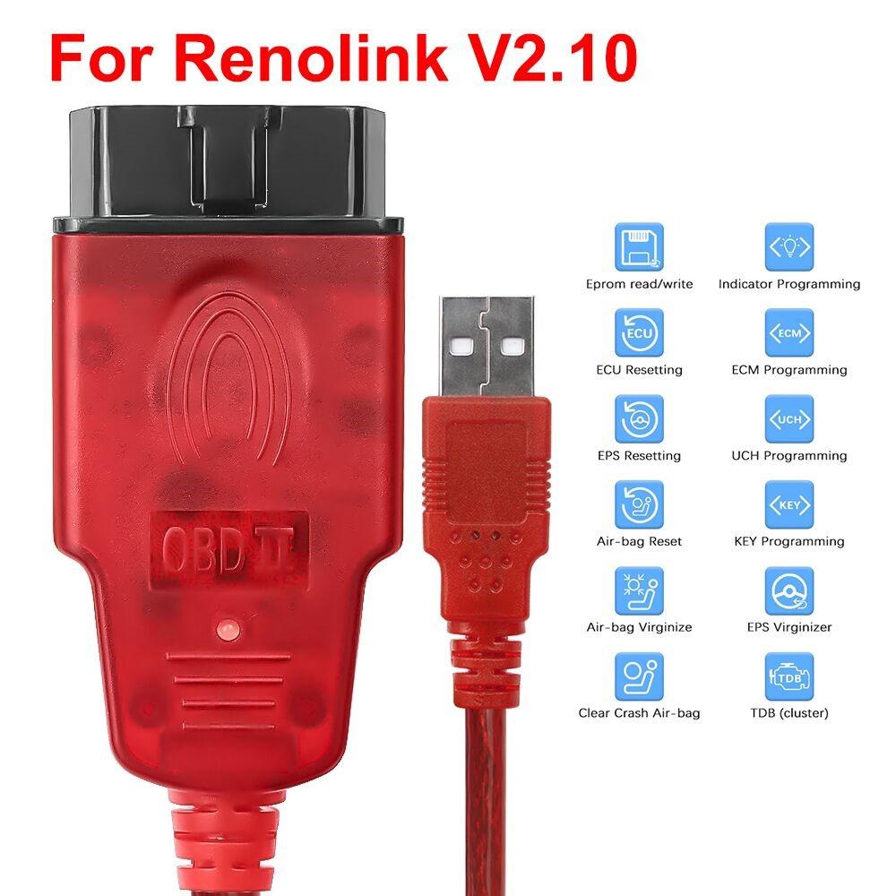 Renolink V1.99 V2.10 V1.94 V1.87Pro Renault Auto OBD2 Reset OBD 2 OBD2 Diagnostika Auta Auto Nástroj ECM UCH Klíč Programátor ECU Nástroj