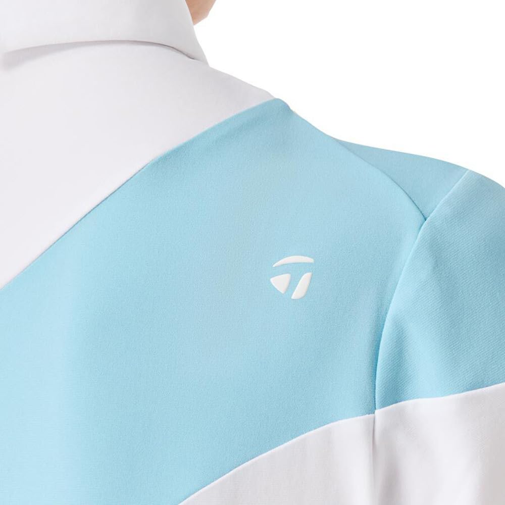 TaylorMade Tour TM Chic Long Sleeve Polo Shirt, White, Size L, Women's, 2024FW UN399