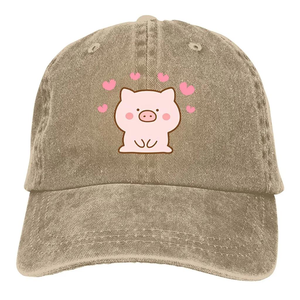 Tvättad Herr Basebollkeps Massor Av Små Hjärtan Trucker Snapback Kepsar Pappa Hatt Gris Emoticon Golfkepsar