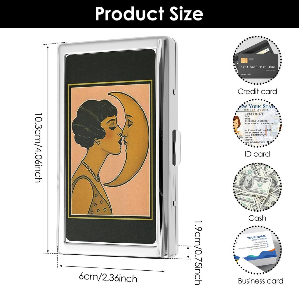 Metal Card Holder for Men Stainless Steel Ultra-thin Vintage Cash Bank Card Case Storage Mini Anti-theft Wallet