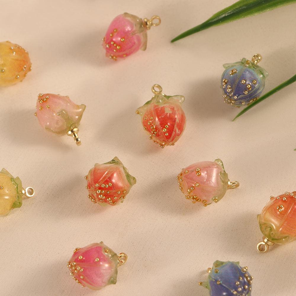3D Strawberry Pendant Strawberry Pendant DIY Jewelry Accessories DIY Earring Jewelry Making