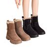 Leather snow boots women's new winter warm cotton boots Martin casual thickened velvet short boots non-slip cotton shoes