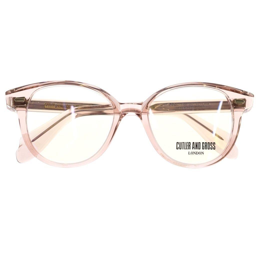 Used CUTLER AND GROSS 1400 04 Wellington Frame Clear Sunglasses Glasses Pink