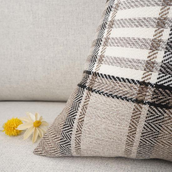 Retro kostkovaný povlak na polštář Lze prát v pračce Potah na dekorační polštář s neviditelným zipem pro pohovku gauč Dekorace do domácnosti ložnice