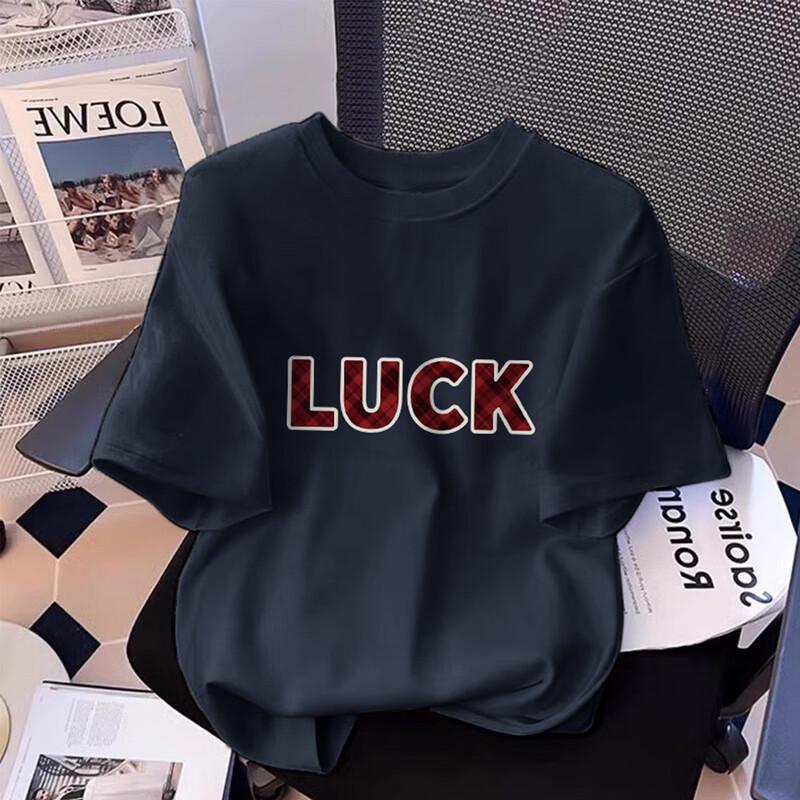 TonLion Women s 2025 Summer Letter Print Short Sleeve T-Shirt M