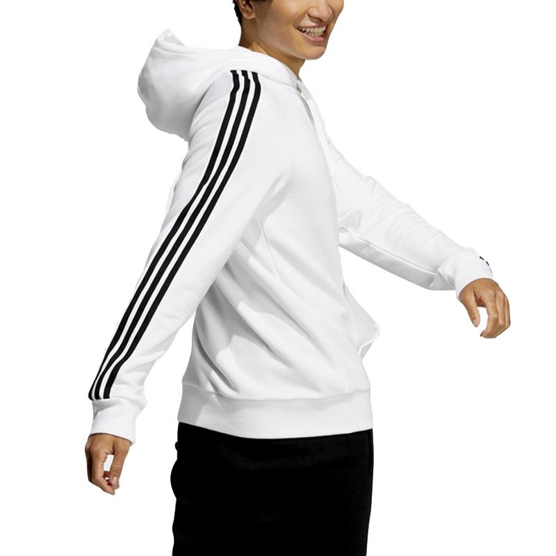 Adidas Neo Casual Sport Hoodie with Side Stripes Men Tops White H53023