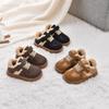 1-8Y Children's Shoes Autumn Winter Baby Boys Girls Black Cotton Plush Warm Shallow Boots Little Kids Casual Sports Shoes