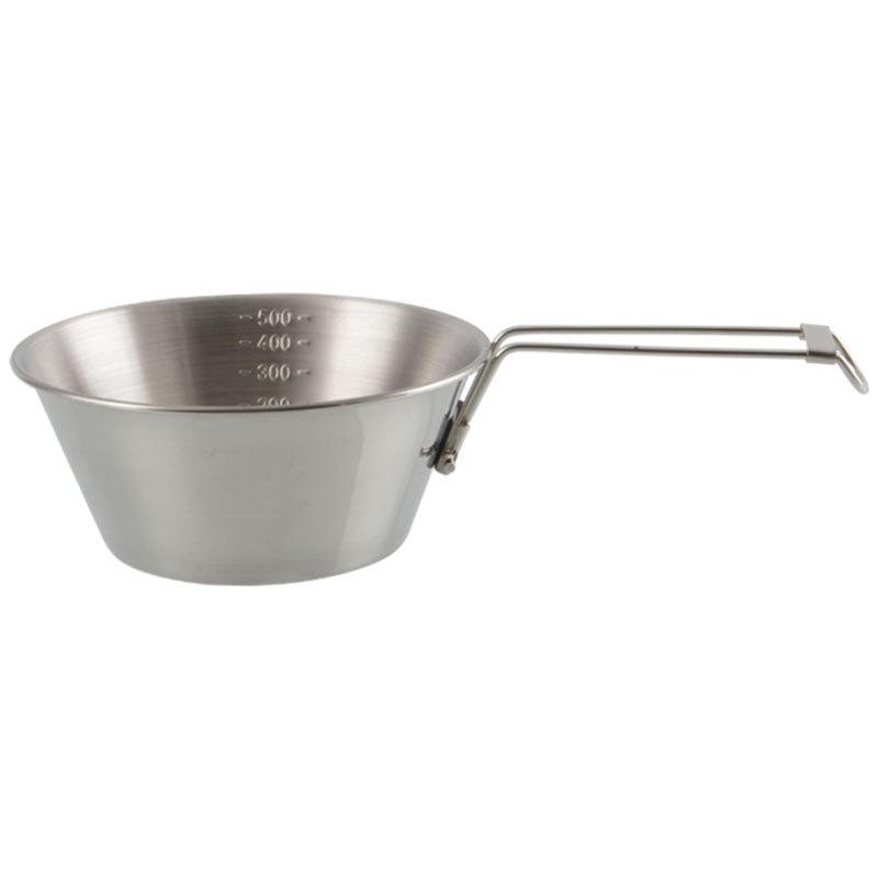Sierra Outdoor 304 Stainless Steel Folding Camping Bowl with Fixed Handle