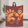 Dankbar für Sechs Sieben 6 7 Meme 67 Thanksgiving Truthahn Flanelldecken Winter Warm Weiche Überwurfdecke Schlafzimmer Bettüberwurf