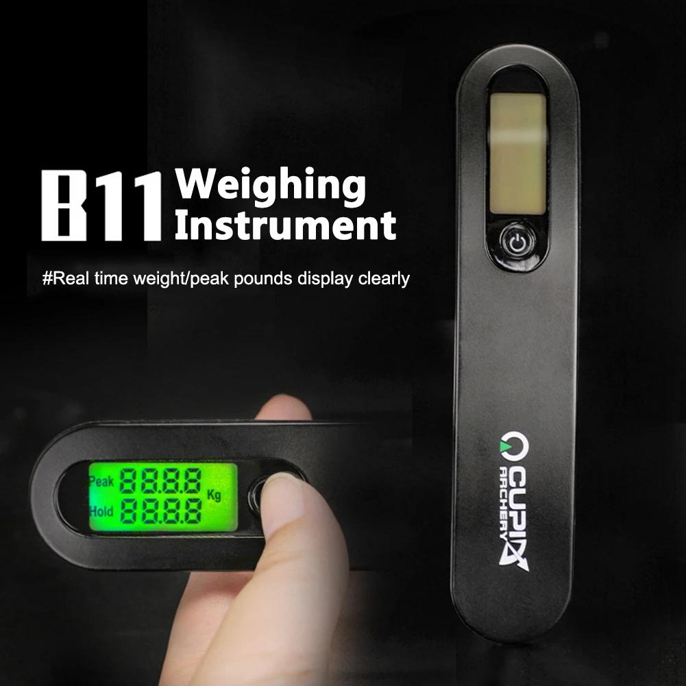 Archery LED Bow Scale 110lbs Draw Weight Weighing Tool Dynamometer Measuring Instrument Hunting Shooting Compound Recurve Bow