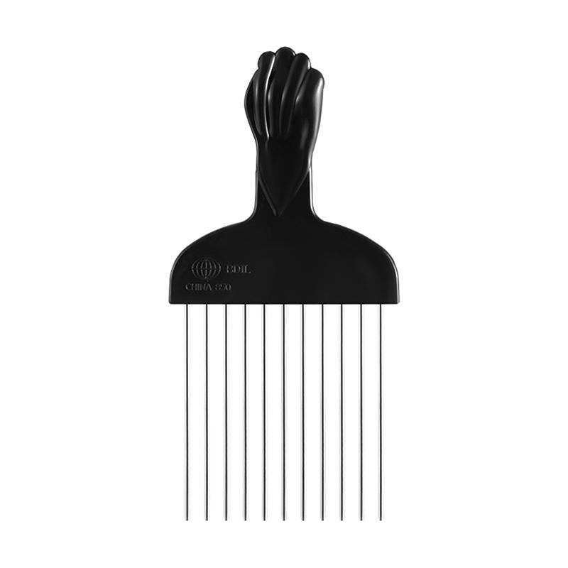 Black Metal African American Pick Comb Hair Combs Hair Comb For Hairdressing Styling Tool Salon Barber Shop Accessories