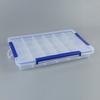 24-Grid 3-Button Safety Jewelry Box PP Transparent Modern Multifunction Storage with Detachable Screw for Jewelry Components