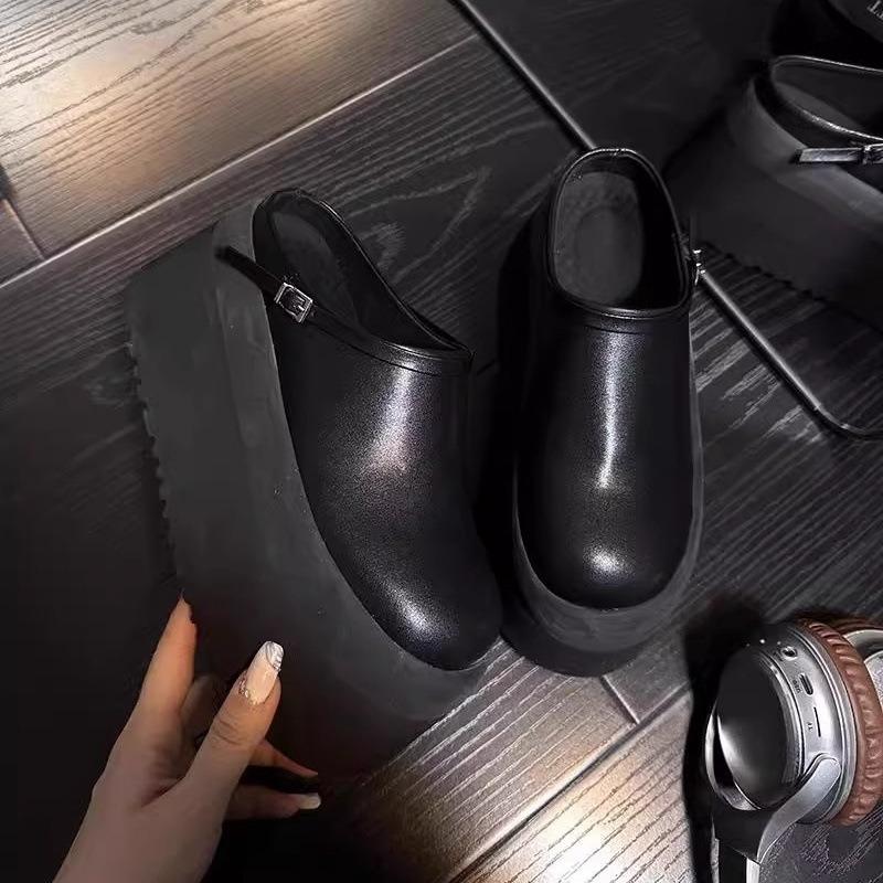 Baotou Half Slippers Women Wear New Spring and Summer Muffin Thick Bottom One Pedal Lazy Sandals