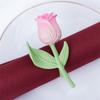 Table Decoration Mori Tulip Flower Alloy Napkin Ring Metal Painted Napkin Ring For Home Dining Party Gift