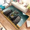Tapis de sol pour tracteur agricole Fendt Tapis rectangulaire antidérapant avec impression de véhicule agricole Décoration de salon de fermier Tapis