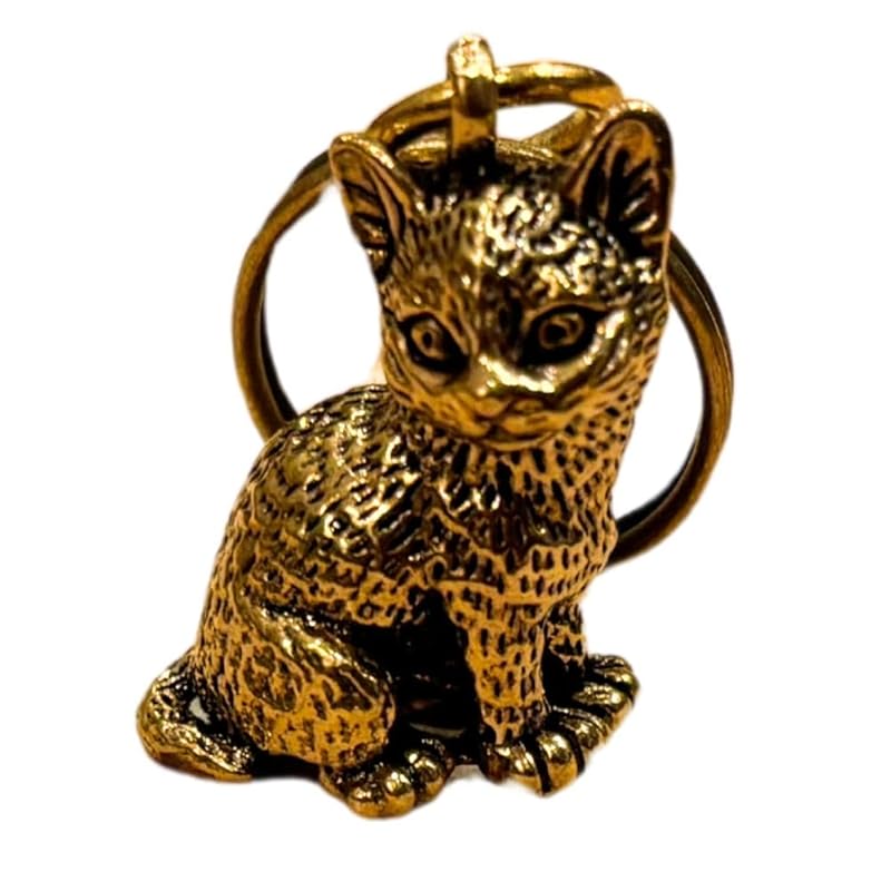 

[DAZUMA] key ring cat cat feng shui good luck pendant top brass antique money luck charm Goods accessories pendant strap kitten cat