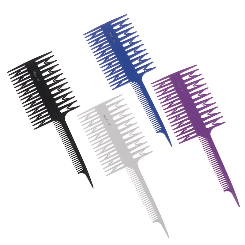 Fishbone Art Highlighting Comb Three-Sided Pointed Tooth Hair Dye Brush Comb