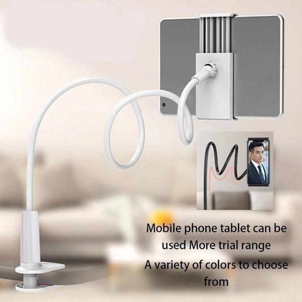 Supporto per telefono cellulare girevole a 360°, flessibile, con braccio lungo, da tavolo e da letto, con staffa girevole per telefono cellulare e tablet.