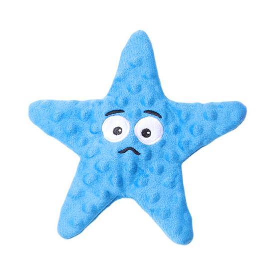 

Pet Toy Star Shape Soft Dog Toy with Built-in Rattle Paper Chew Toy Boredom Relief Bite Resistant Puppy Training Toy синий