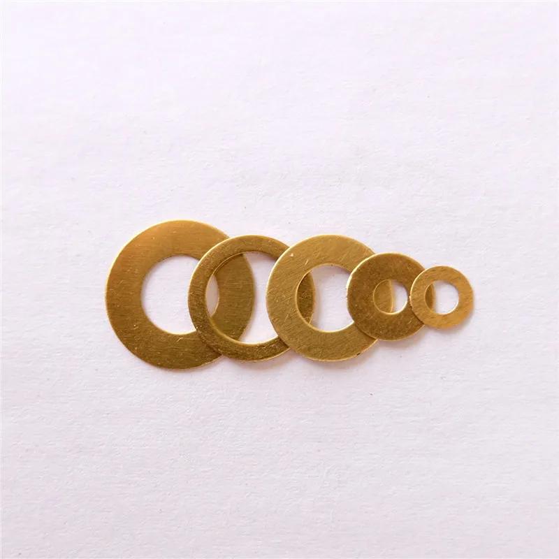 50pcs/lot Folding Knife DIY Making Accessories Flat Gasket Brass Washers Metal Gasket Ring Cushion Ring Pad Copper Protection