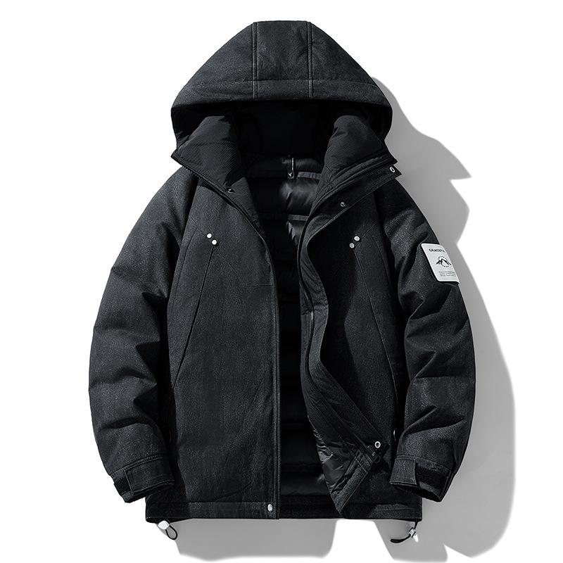 American Casual Hooded Cotton Jacket In Winter Loose Trendy Old Hooded Cotton Jacket Men's Cotton Jacket Couple