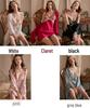 Silk Camisole Nightgown Set with Chest Pads & Embroidered Robe - Sexy Spring/Autumn Loungewear