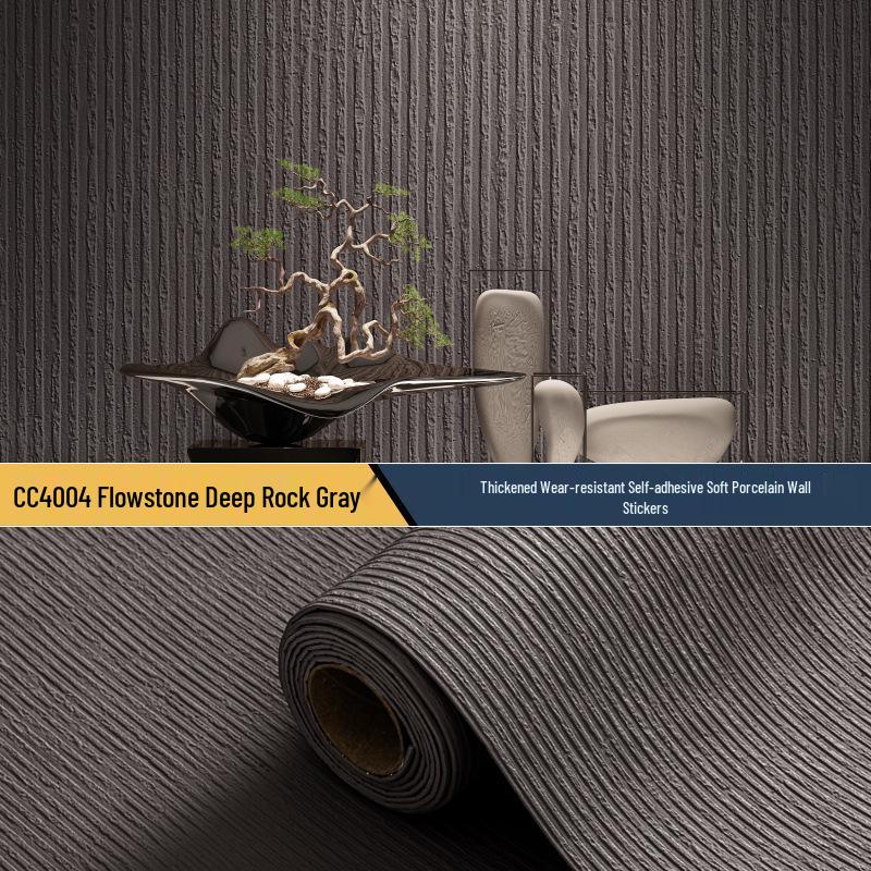 3D Imitation Stone Bendable Self-Adhesive Wallpaper for Wall Renovation