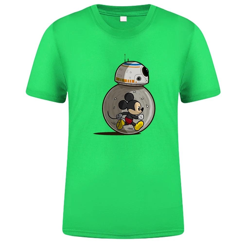 Běžecké tričko s potiskem Mickey Mouse pro muže Disney Star Wars Zábavné tričko Letní bavlněný top Harajuku móda Pánské tričko