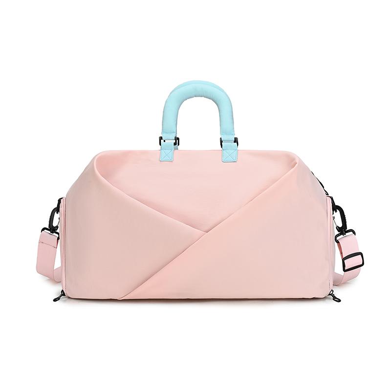 

Dry and Wet Separate Storage Training Bag Large Capacity Crossbody Duffel Bag Yoga Exercise Fitness Bag розовый
