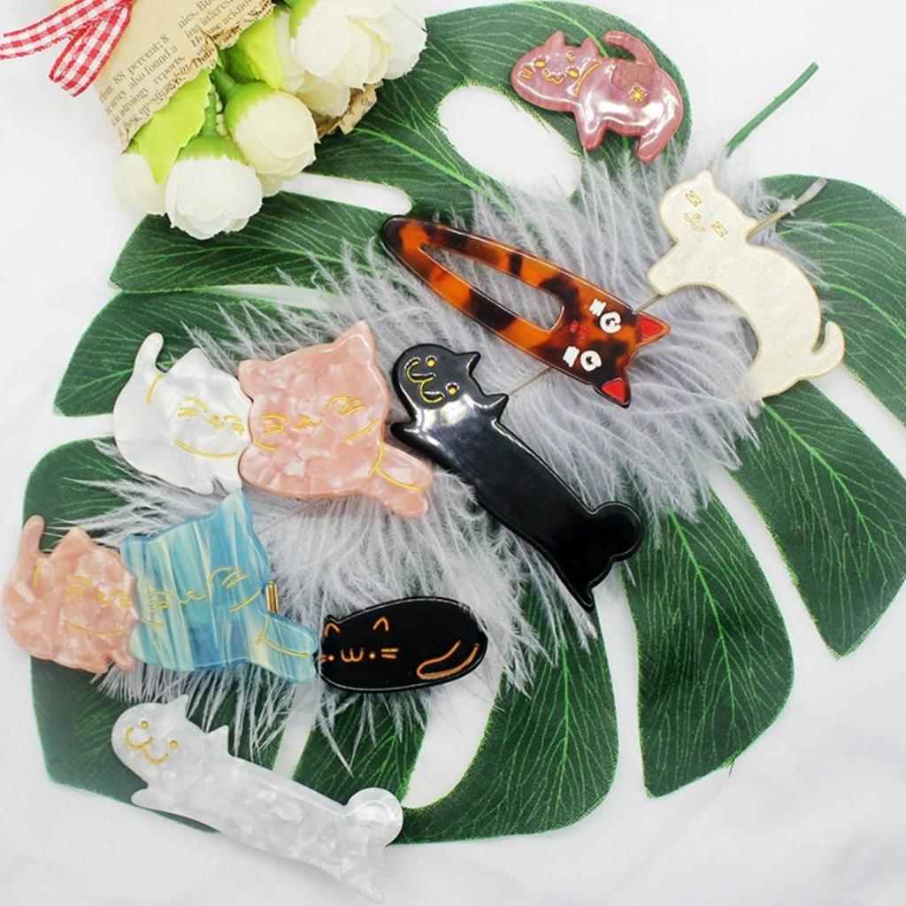 3PCS Hair Clip Silicone Mold Homemade Personalized Diy Hair Clip Star Flower Cat Hair Clip Mold Drip Glue Mold