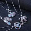 Women Girls Dazzling Crystal Dance Shoe Dress Design Necklace Full Colorful Rhinestone Pendant Beads Chain Choker