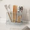 304 Stainless Steel Chopstick Holder - Kitchen Countertop Drainage Storage Rack for Utensils,Modern Chopstick & Spoon Organizer