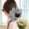 Elegant Korean Hair Flower Elastic Band for Women's Ponytails and Buns