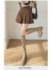 2023 Autumn/Winter Women's Plus Size High Waist Corduroy A-Line Wide-Leg Pleated Shorts