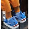 Warm Winter Kids Shark Cotton Slippers Non-Slip Soft Sole Cute Cartoon Plush Home Shoes for Boys Girls Indoor Outdoor