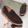 Fashion Suede Men Loafers Comfortable Business Shoes Outdoor Man Casual Leather Shoes Office Work Footwear Walking Driving Shoes
