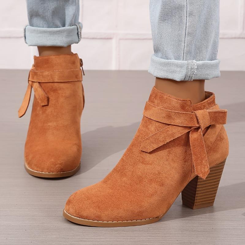 Women's Ankle Boots | Winter Fashion | Comfortable | Casual Wear | Zipper Closure